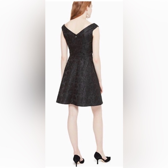 Kate Spade New York "Dashing Beauty" Metallic Jacquard Dress - Picture 3 of 17